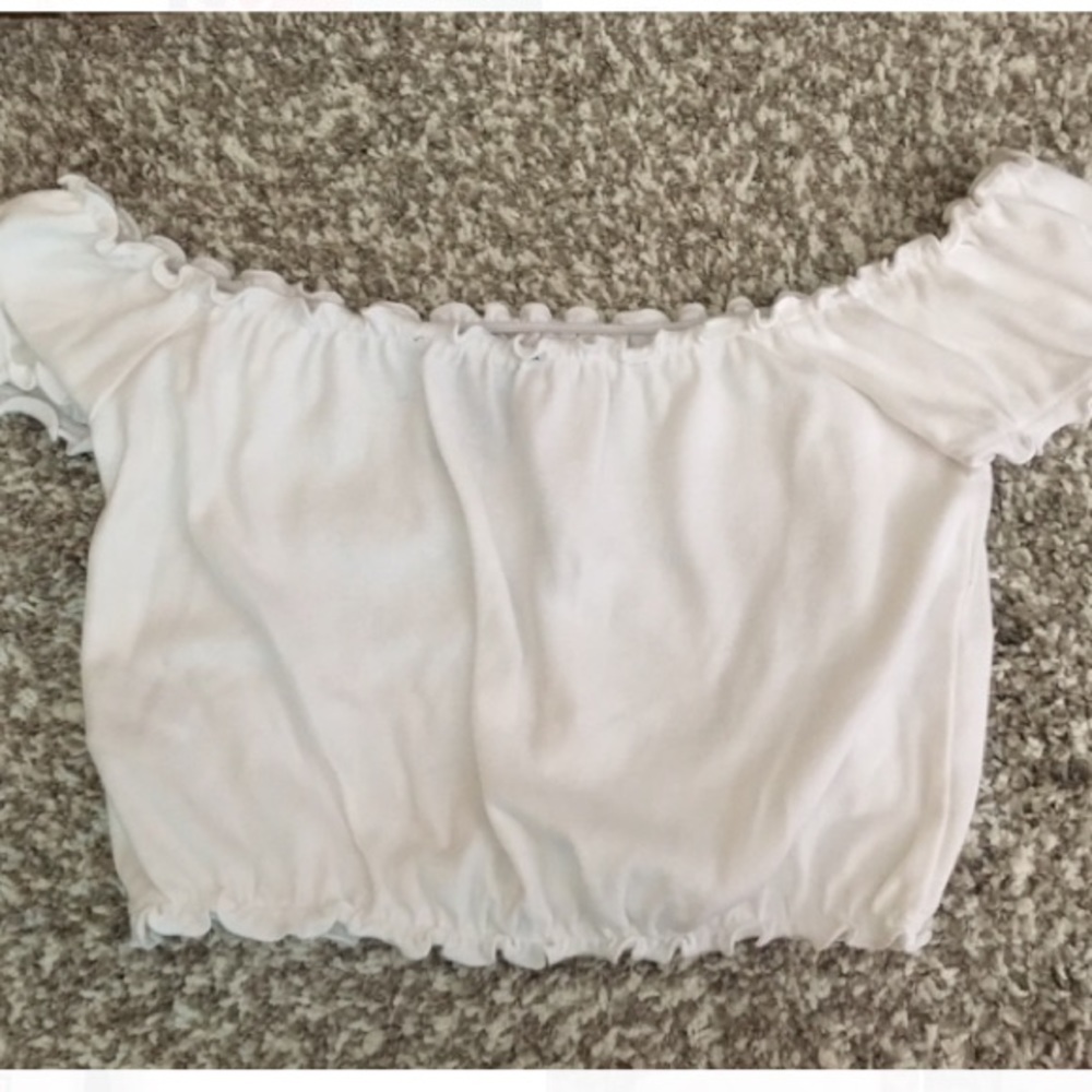 Off the Shoulder Crop Top - Picture 1 of 3